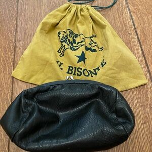 Leather clutch and duster bag